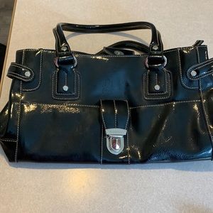 Pocketbook, black patent leather, like new